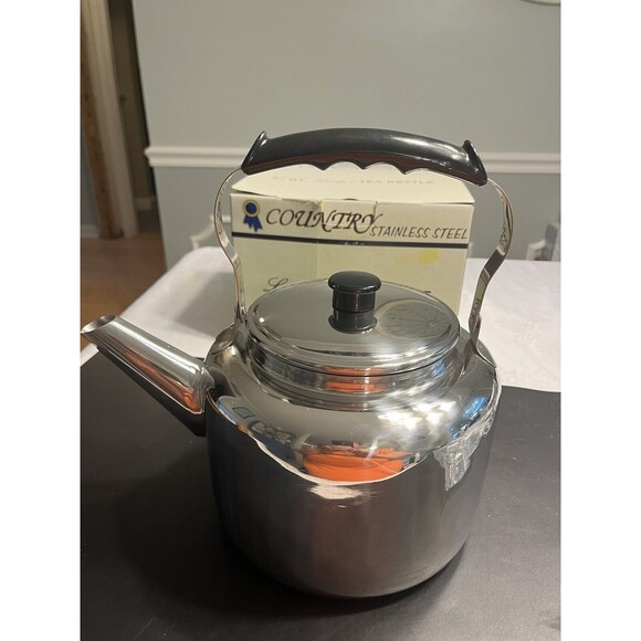 NIB - Lindy’s Stainless Steel 5 1/4” Quart Tea Kettle Pot Bridal Wedding Shower